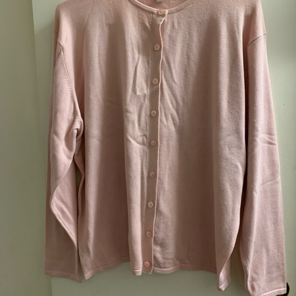 Casual Corner Pink Cardigan Sweater